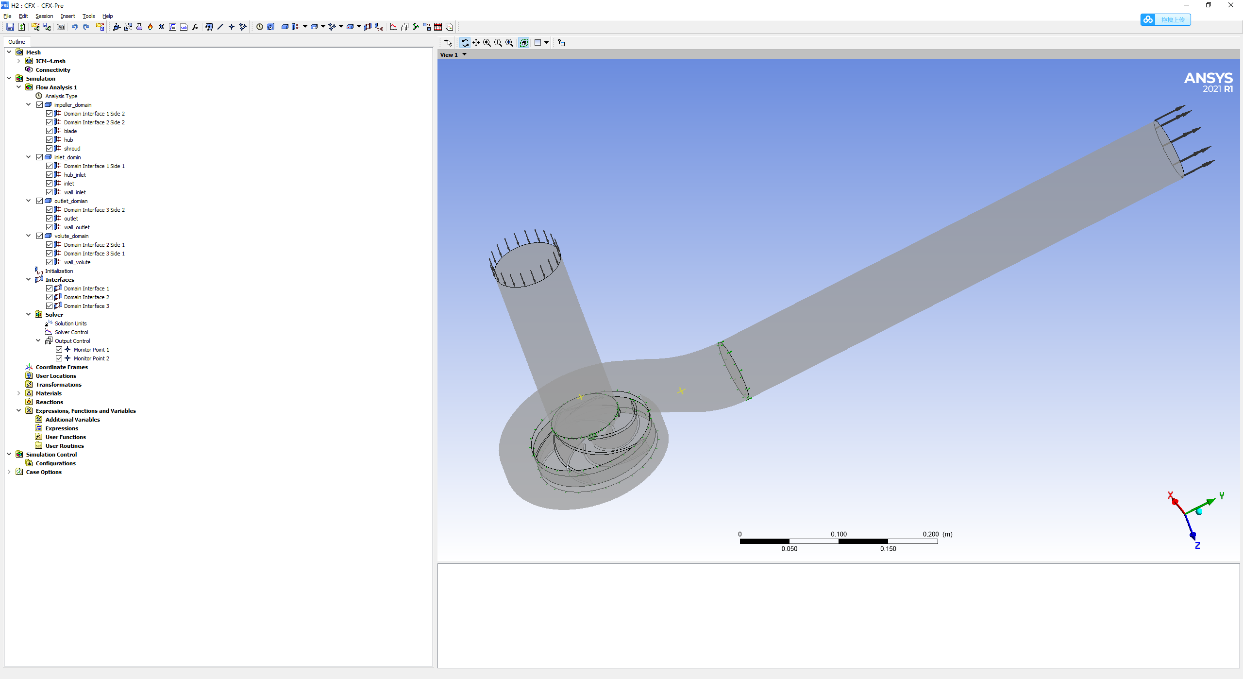 离心泵仿真教程3:CFX求解及后处理